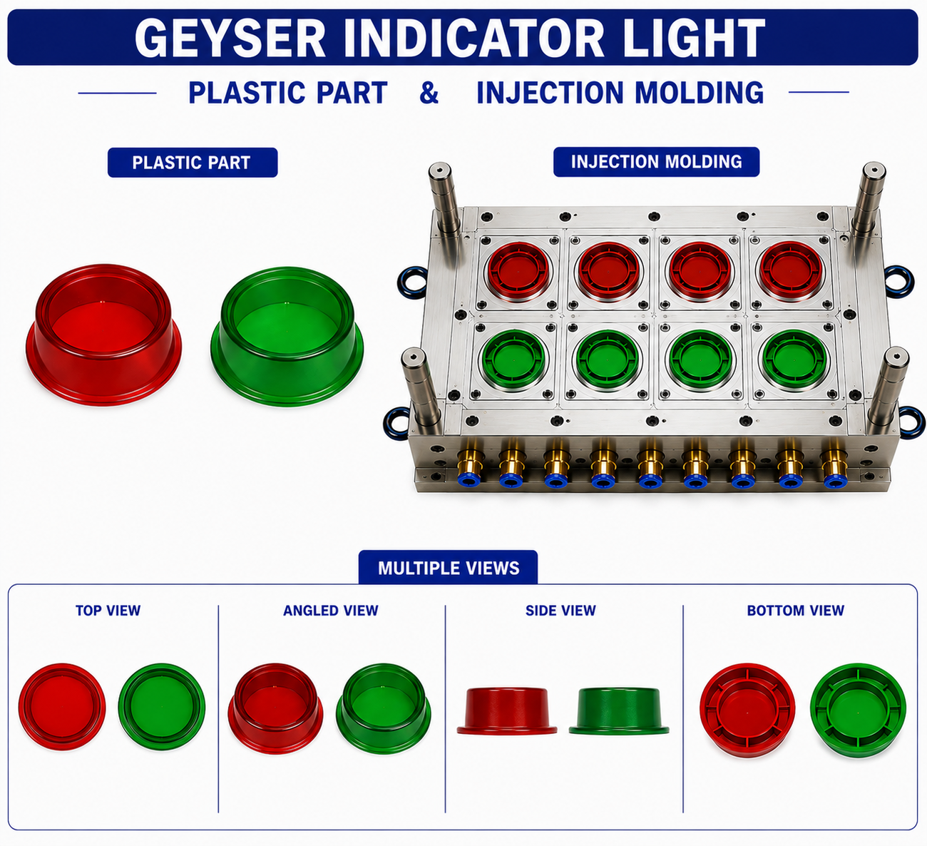 Geyser Plastic Indicator Light Mould and Moulding Service